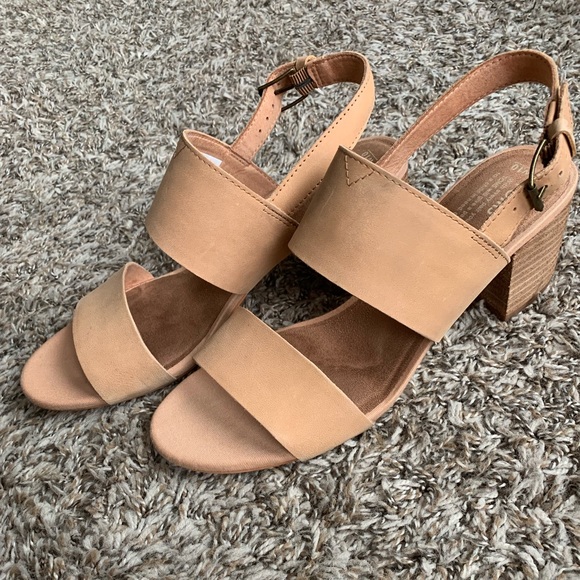 toms black leather women's poppy sandals